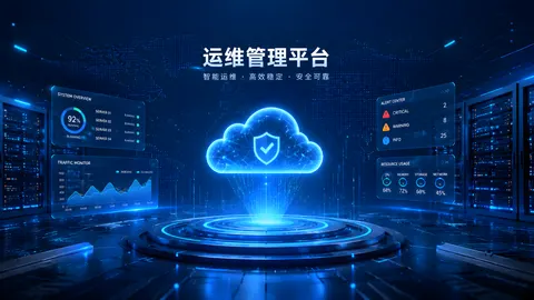 生成一个运维平台登陆页的背景图，要求16:9 ，充满科技感